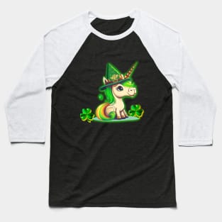 Cute and Funny St Patrick’s Day Unicorn Design Lepricorn Baseball T-Shirt